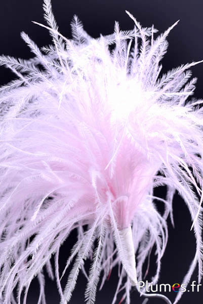 Federbusch Strauss mit Schlaufe - Höhe 18-20 cm - zartrosa